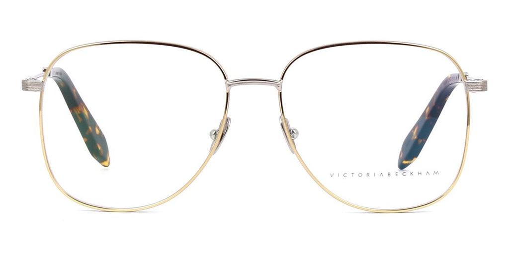 victoria beckham grooved optical feminine vbopt219 c07 silver and gold