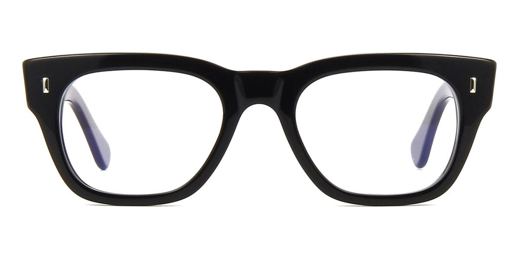 Thick black rectangular eyeglasses frame