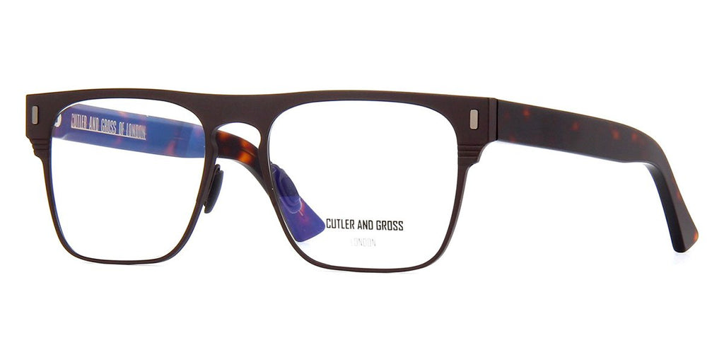 Cutler and Gross 1366 02 Matte Brown on Dark Turtle