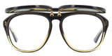 Gucci GG0128S 005 with Flip-Up Clip-On
