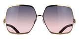ic! berlin Angelina T. Rose Gold and Nougat with Ocean Fade Sunglasses
