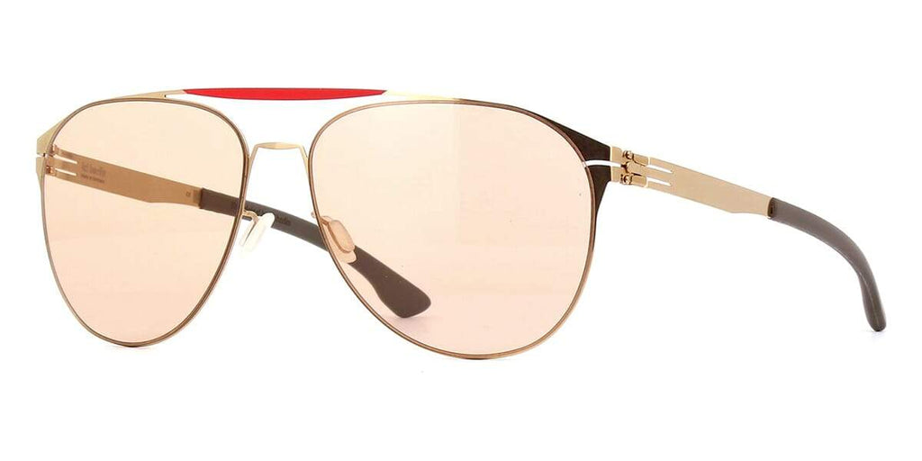 ic! berlin Daiying L. Rose Lava and Rose Gold with Warm Grey Sunglasses
