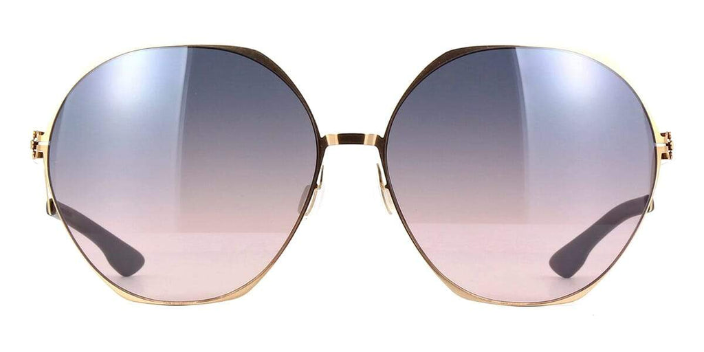 ic! berlin Ku Damm Rose Gold and Warm Grey with Ocean Fade Sunglasses