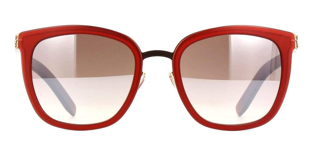 ic! berlin Maira B. Rose Gold and Matte Syrup with Brown Sand Mirrored Sunglasses
