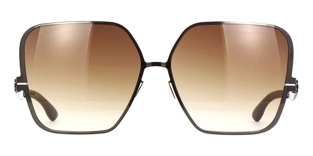 ic! berlin Paletti Gunmetal and Nougat with Brown Sand Gradient Sunglasses