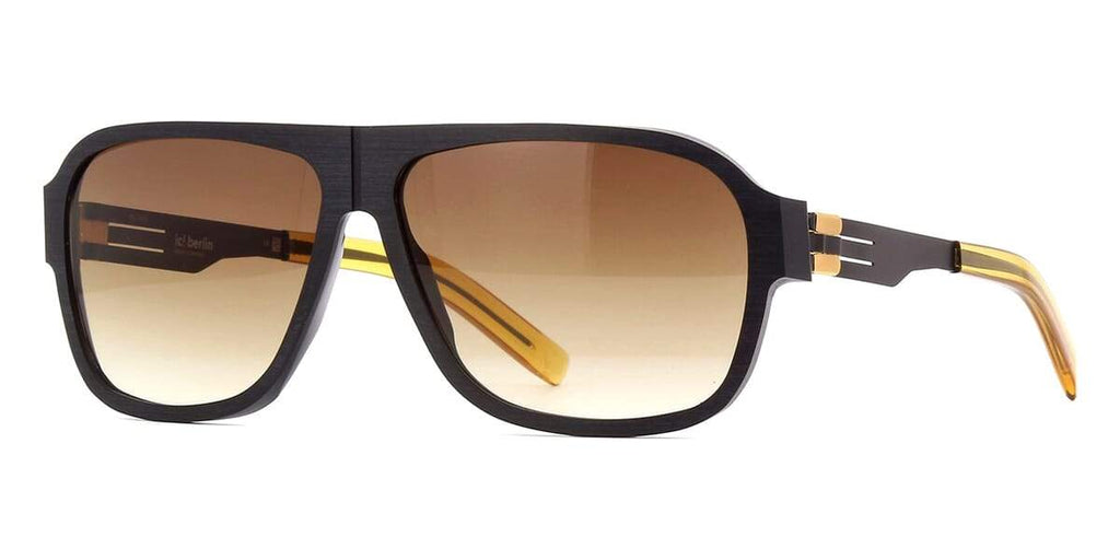 ic! berlin Power Law Rough Black with Brown Sand Gradient Sunglasses
