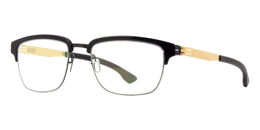 ic! berlin Ricky Y. Black and Matte Gold Glasses