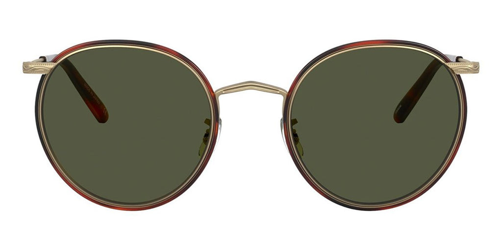 oliver peoples casson ov1269st 528452 antique gold and dark mahoganyg15 green