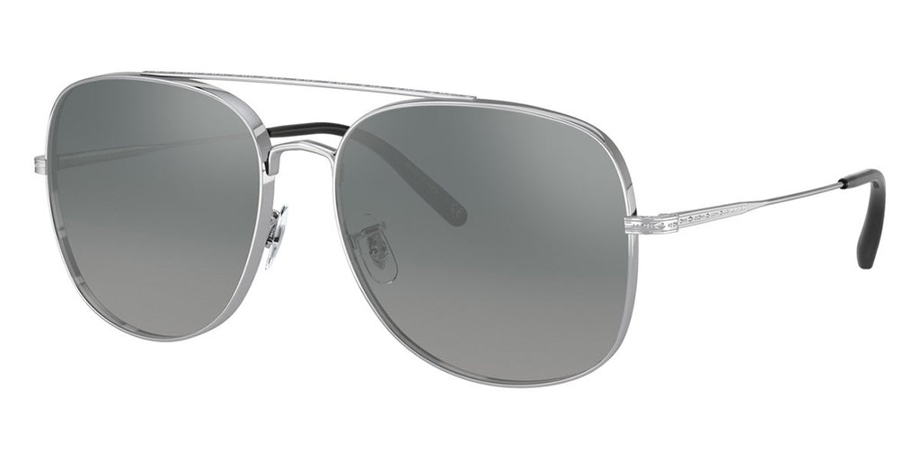 oliver peoples taron ov1272s 50366i silverdark grey gradient mirror
