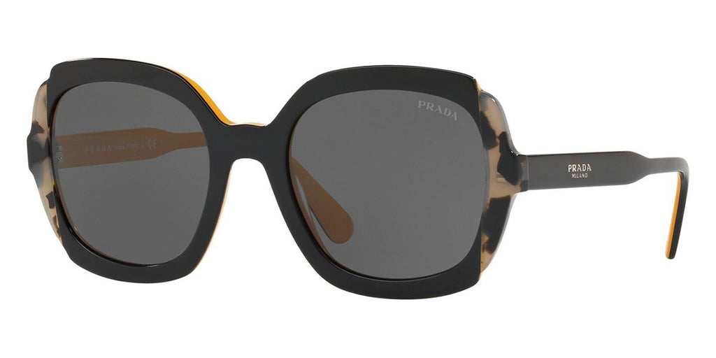 prada pr 16us cco1a1 black yellow and grey havana