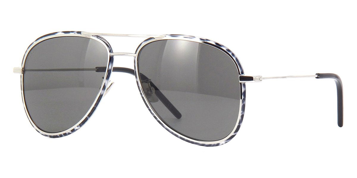NEW SAINT LAURENT SUNGLASSES, SL294 003 SILVER/GRAY WOMEN SL 294 003 Saint Laurent SL 294 001 Pilot Silver Sunglasses  main image 4