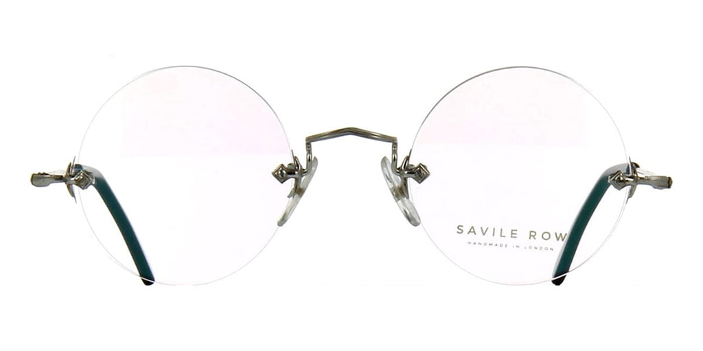 Savile Row 18kt Diaflex Round Rhodium Glasses