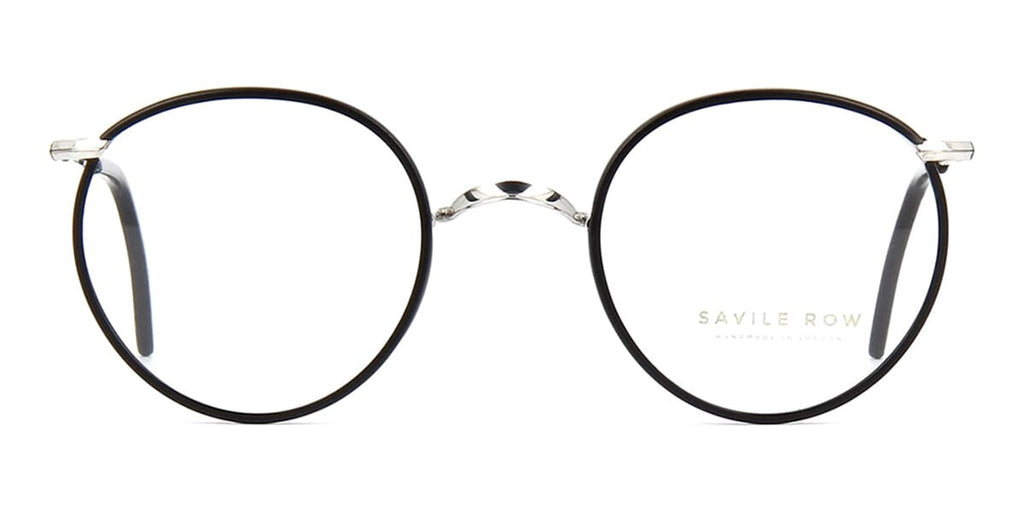 Savile Row 18kt Windsor Rhodium and Matte Black Glasses