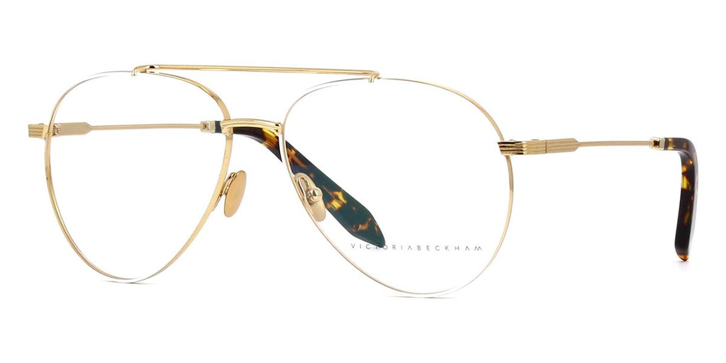 victoria beckham grooved optical aviator vbopt218 c08 white and gold