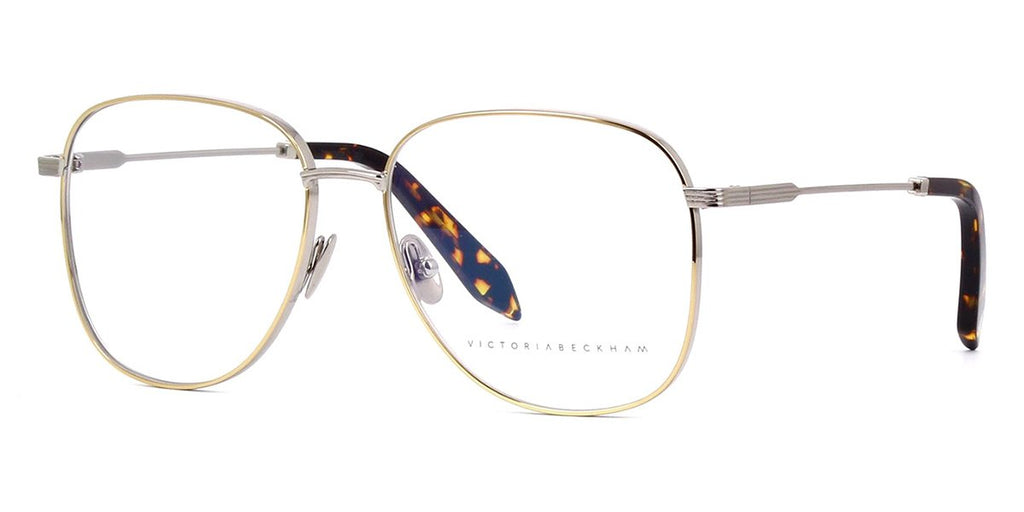 victoria beckham grooved optical feminine vbopt219 c07 silver and gold