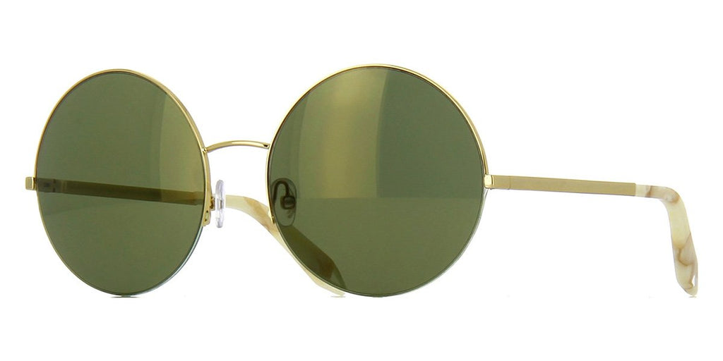 victoria beckham supra round vbs95 c01 gold emerald mirror